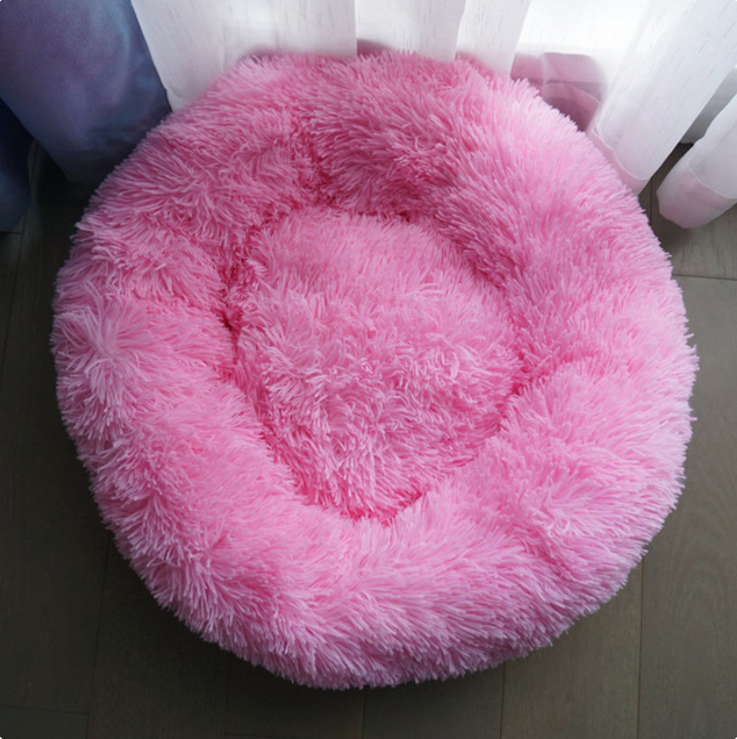 SnuggleCloud™ Round Cushion Bed for Dogs & Cats — Plush, Chic & Washable Comfort Haven