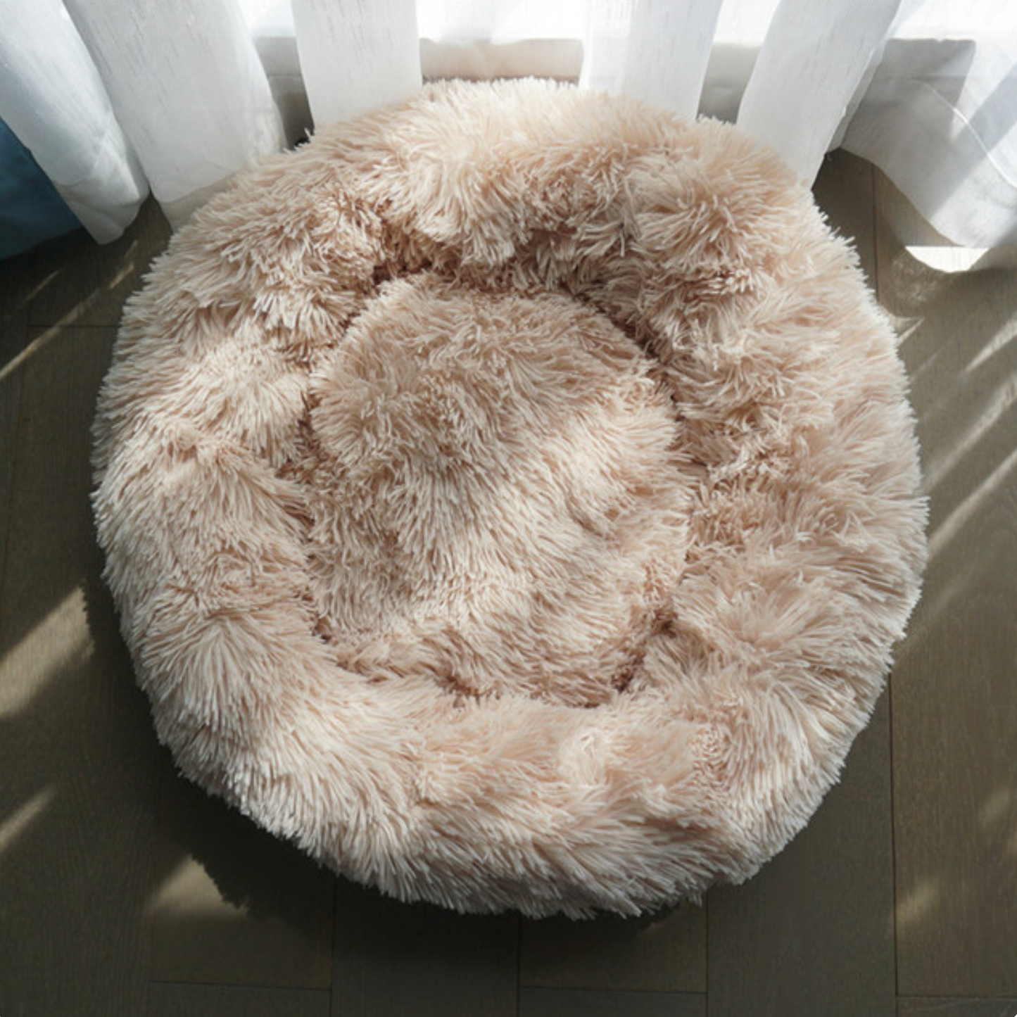 SnuggleCloud™ Round Cushion Bed for Dogs & Cats — Plush, Chic & Washable Comfort Haven