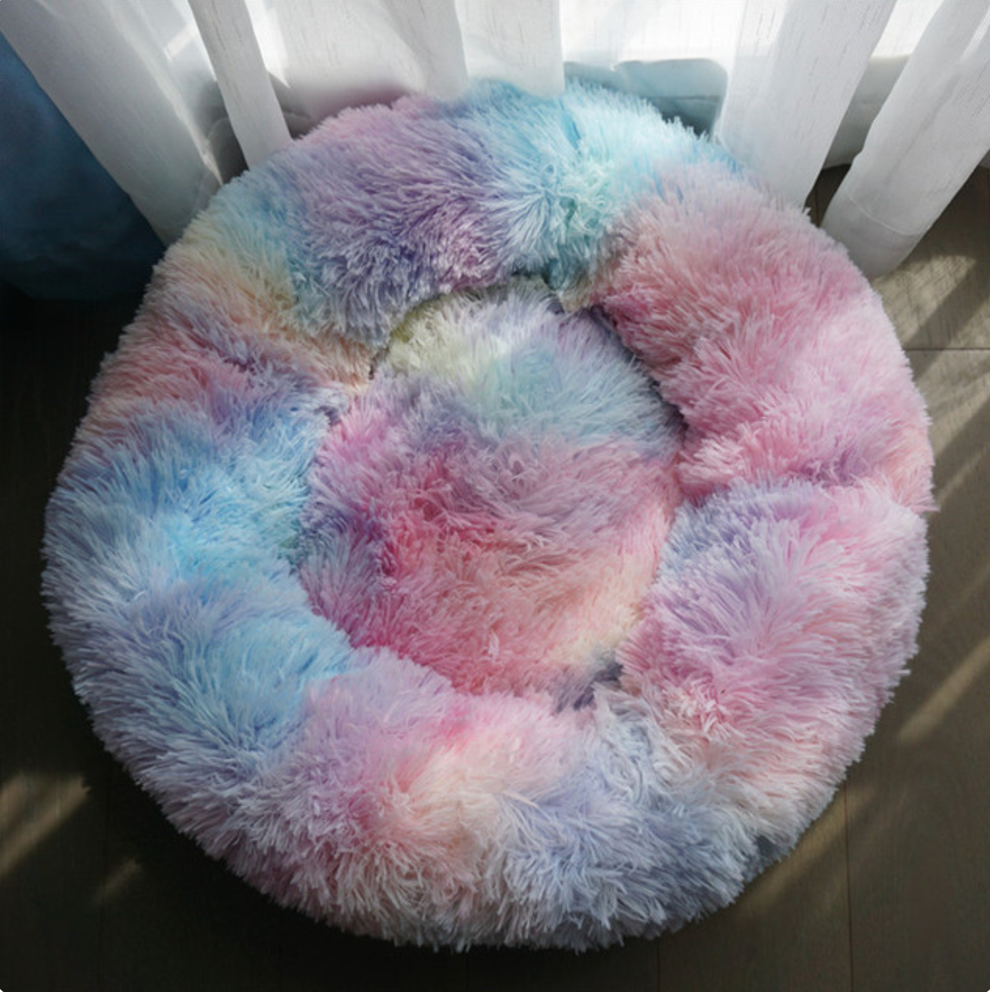 SnuggleCloud™ Round Cushion Bed for Dogs & Cats — Plush, Chic & Washable Comfort Haven