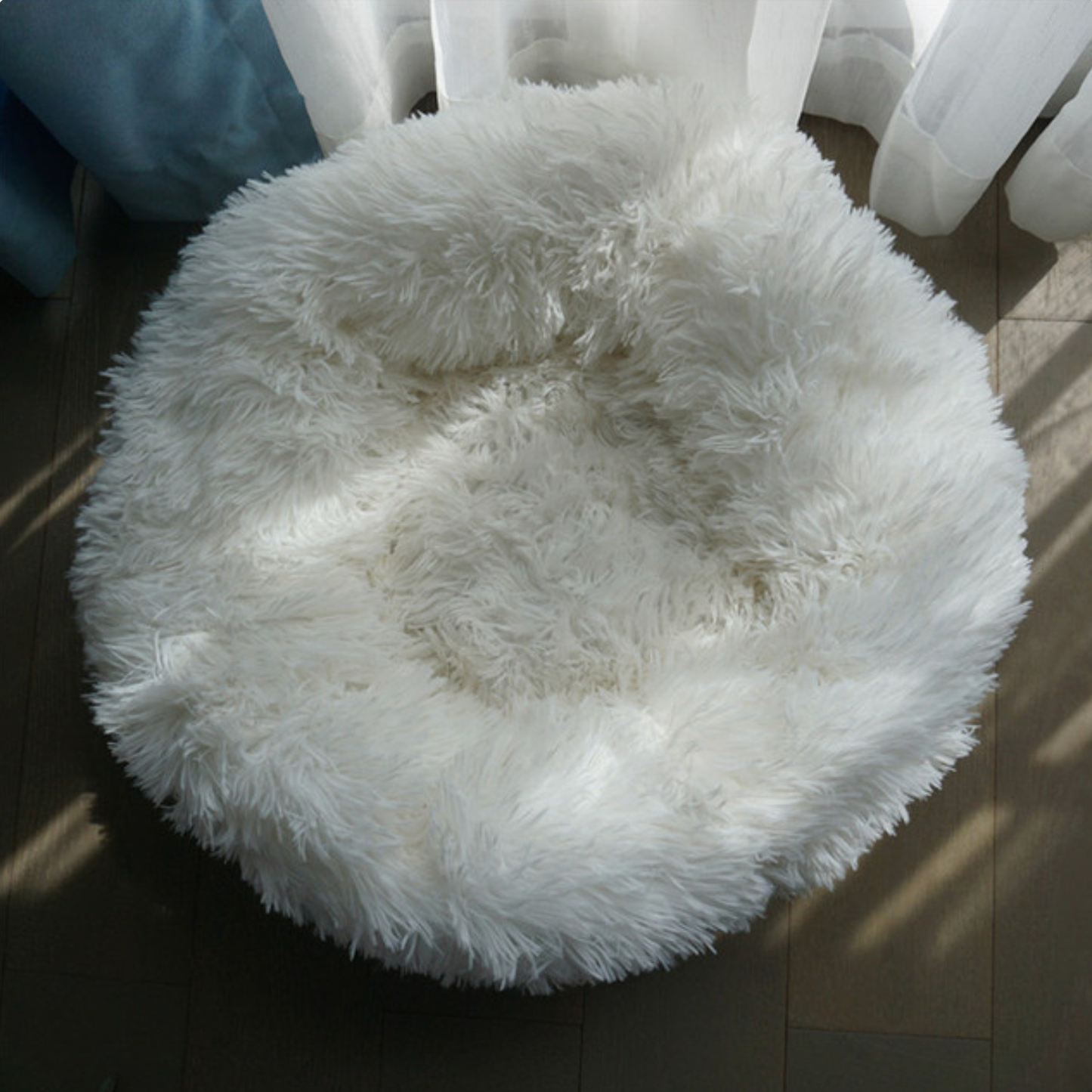 SnuggleCloud™ Round Cushion Bed for Dogs & Cats — Plush, Chic & Washable Comfort Haven