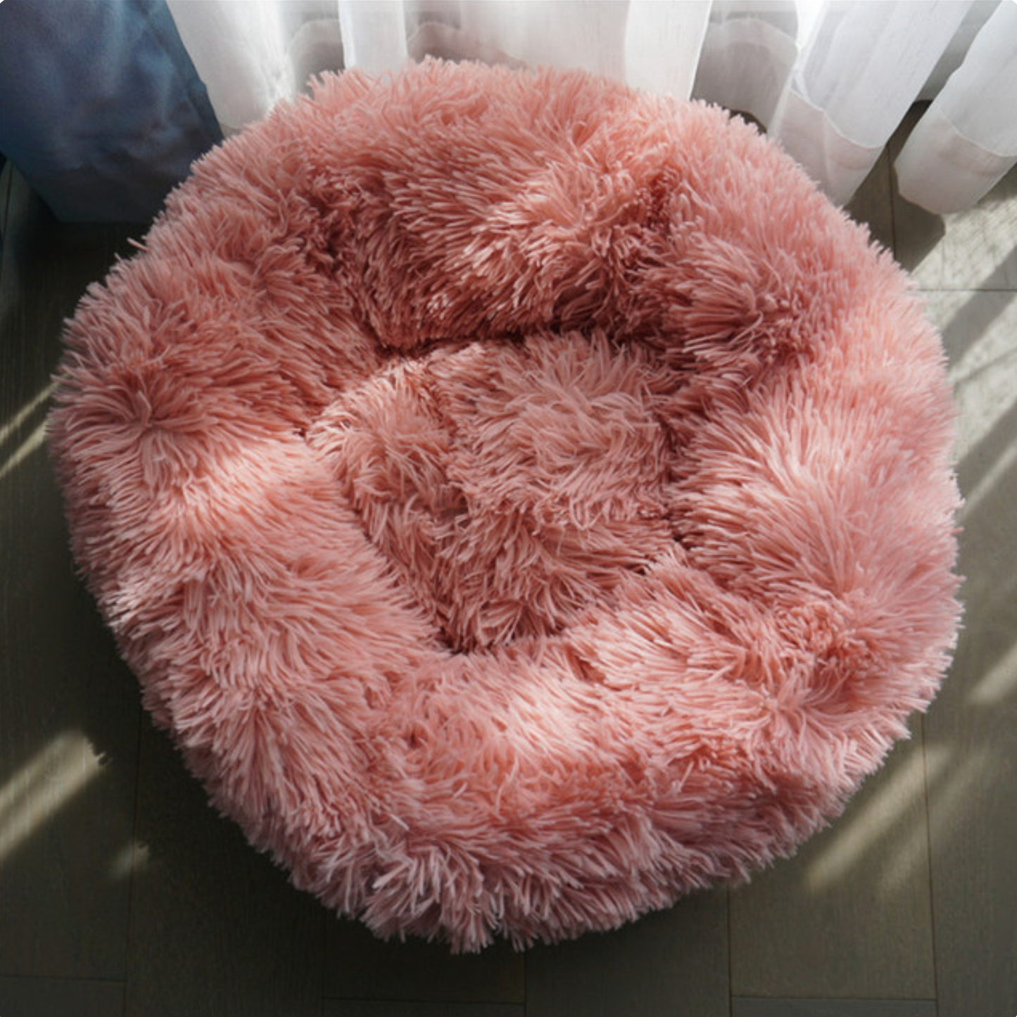 SnuggleCloud™ Round Cushion Bed for Dogs & Cats — Plush, Chic & Washable Comfort Haven