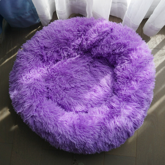 SnuggleCloud™ Round Cushion Bed for Dogs & Cats — Plush, Chic & Washable Comfort Haven