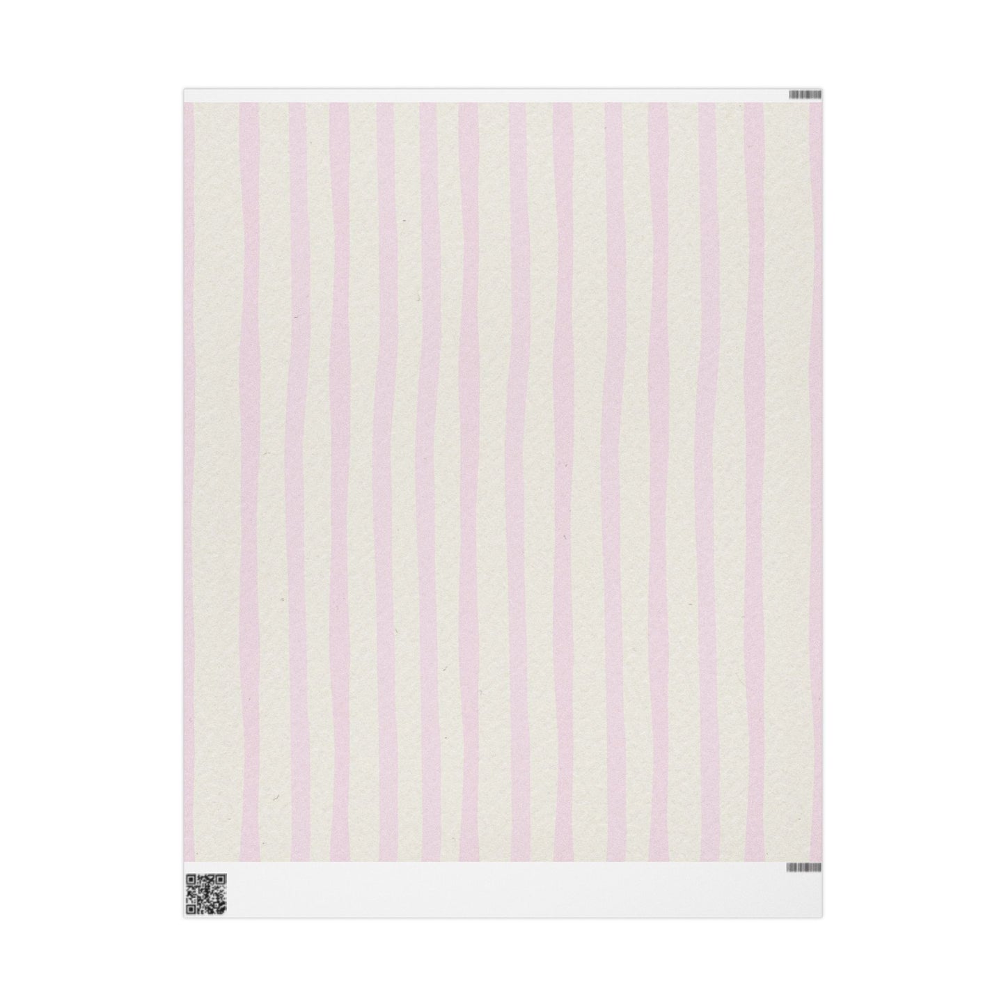 Wrapping Papers - White and Pink Stripe Cute Holiday Wrapping Paper
