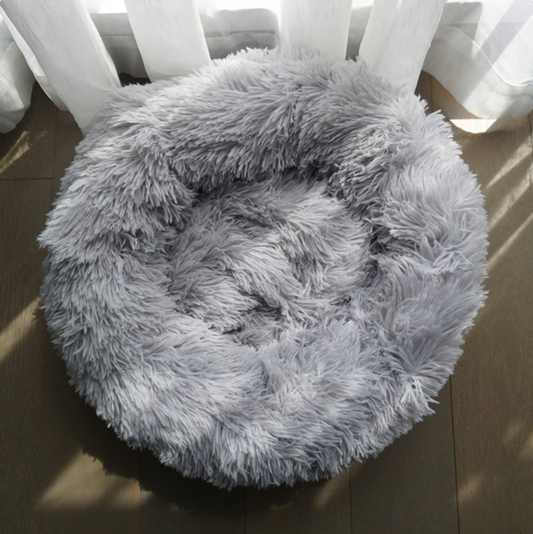 SnuggleCloud™ Round Cushion Bed for Dogs & Cats — Plush, Chic & Washable Comfort Haven